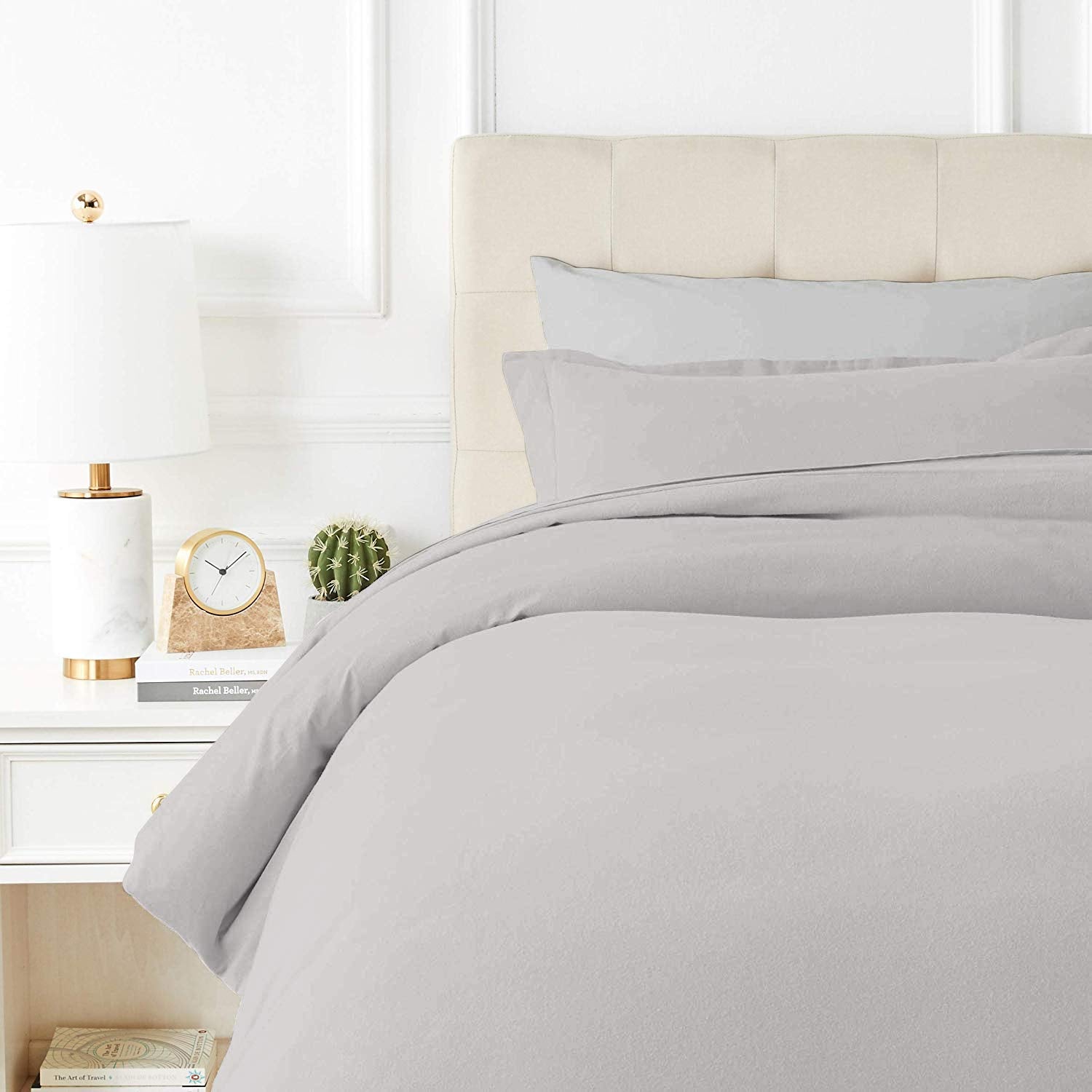 Texas Linen Co. 100% Egyptian Cotton Duvet Cover Queen Size, 600 Thread Count 3 Pc Duvet Cover, Extra Long Staple Egyptian Cotto